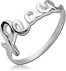 STERLING 925 SILVER RING - PEACE