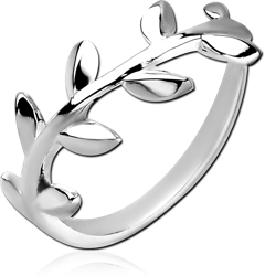 STERLING 925 SILVER RING - LEAF