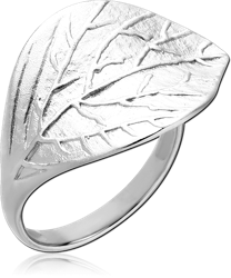 STERLING 925 SILVER RING - LEAF