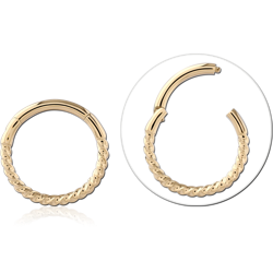 14 Karat Gold Yellow Hinged Segment Ring