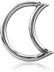 SURGICAL STEEL GRADE 316L OPEN SEAMLESS RING - MOON