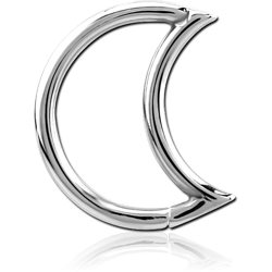 SURGICAL STEEL GRADE 316L OPEN SEAMLESS RING - MOON