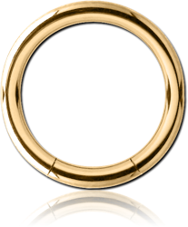 GOLD PVD 18K COATED SURGICAL STEEL GRADE 316L SMOOTH SEGMENT RING