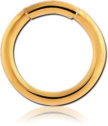 GOLD PVD COATED SURGICAL STEEL GRADE 316L SMOOTH SEGMENT RING