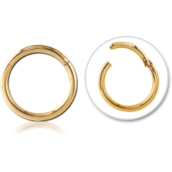 GOLD PVD COATED SURGICAL STEEL GRADE 316L HINGED SEGMENT RING