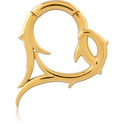 GOLD PVD COATED SURGICAL STEEL GRADE 316L HINGED SEGMENT CLICKE