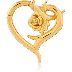 GOLD PVD COATED SURGICAL STEEL GRADE 316L HINGED SEGMENT CLICKE