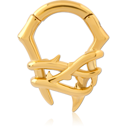 GOLD PVD COATED SURGICAL STEEL GRADE 316L HINGED SEGMENT CLICKE