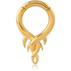 GOLD PVD COATED SURGICAL STEEL GRADE 316L HINGED SEGMENT CLICKE