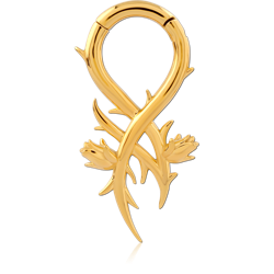 GOLD PVD COATED SURGICAL STEEL GRADE 316L HINGED SEGMENT CLICKE