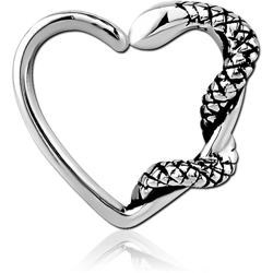 SURGICAL STEEL GRADE 316L OPEN HEART CONTINUOUS RING