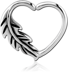 SURGICAL STEEL GRADE 316L OPEN HEART CONTINUOUS RING