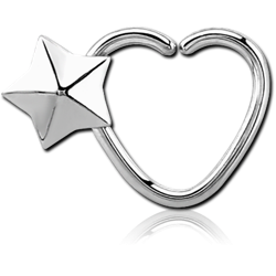 SURGICAL STEEL GRADE 316L OPEN HEART SEAMLESS RING