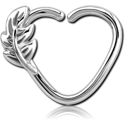 SURGICAL STEEL GRADE 316L OPEN HEART SEAMLESS RING