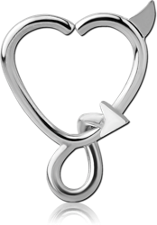 SURGICAL STEEL GRADE 316L OPEN HEART SEAMLESS RING