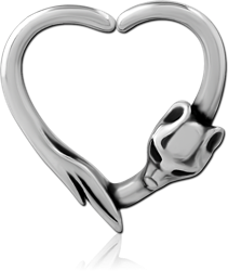 SURGICAL STEEL GRADE 316L OPEN HEART SEAMLESS RING