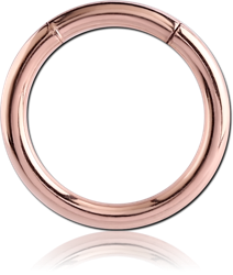ROSE GOLD PVD COATED SURGICAL STEEL GRADE 316L SMOOTH SEGMENT RING