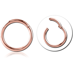 ROSE GOLD PVD COATED SURGICAL STEEL GRADE 316L HINGED SEGMENT RING