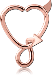ROSE GOLD PVD COATED SURGICAL STEEL GRADE 316L OPEN HEART SEAMLESS RING