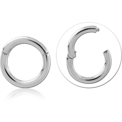 14 Karat Gold White Hinged Segment Ring
