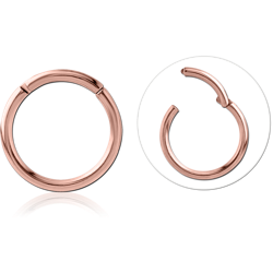 STERILE ROSE GOLD PVD COATED TITANIUM ALLOY HINGED SEGMENT RING
