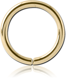 STERILE ZIRCON GOLD PVD COATED SURGICAL STEEL GRADE 316L SEAMLESS RING