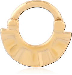 GOLD PVD 18K COATED SURGICAL STEEL GRADE 316L HINGED SEPTUM CLICKER