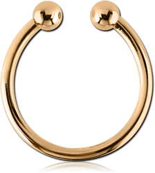 GOLD PVD 18K COATED SURGICAL STEEL GRADE 316L FAKE SEPTUM RING