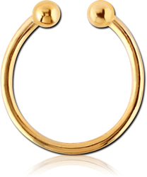 GOLD PVD COATED SURGICAL STEEL GRADE 316L FAKE SEPTUM RING
