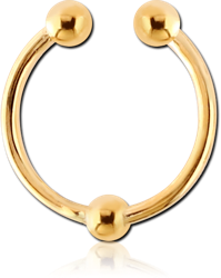 GOLD PVD COATED SURGICAL STEEL GRADE 316L FAKE SEPTUM RING