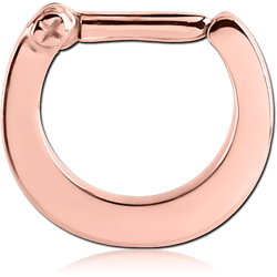 ROSE GOLD PVD COATED SURGICAL STEEL GRADE 316L HINGED SEPTUM CLICKER