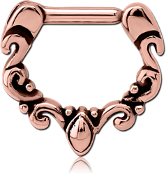 ROSE GOLD PVD COATED SURGICAL STEEL GRADE 316L SEPTUM CLICKER