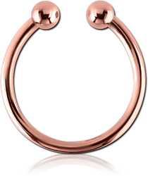 ROSE GOLD PVD COATED SURGICAL STEEL GRADE 316L FAKE SEPTUM RING