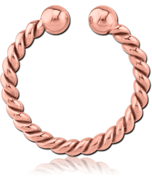 ROSE GOLD PVD COATED SURGICAL STEEL GRADE 316L FAKE SEPTUM RING