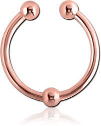 ROSE GOLD PVD COATED SURGICAL STEEL GRADE 316L FAKE SEPTUM RING