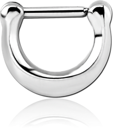 SURGICAL STEEL GRADE 316L HINGED SEPTUM CLICKER