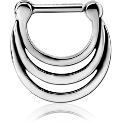 SURGICAL STEEL GRADE 316L HINGED SEPTUM CLICKER