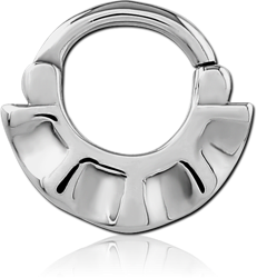 SURGICAL STEEL GRADE 316L HINGED SEPTUM CLICKER