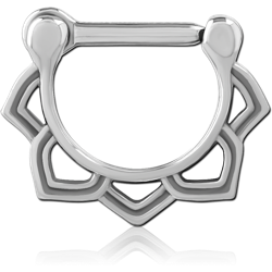 SURGICAL STEEL GRADE 316L HINGED SEPTUM CLICKER