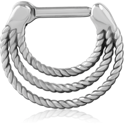 SURGICAL STEEL GRADE 316L HINGED SEPTUM CLICKER