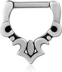 SURGICAL STEEL GRADE 316L HINGED SEPTUM CLICKER