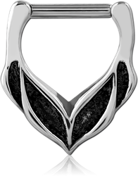 SURGICAL STEEL GRADE 316L HINGED SEPTUM CLICKER