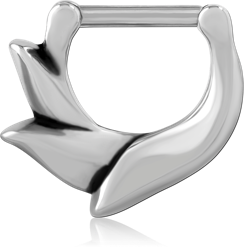 SURGICAL STEEL GRADE 316L HINGED SEPTUM CLICKER