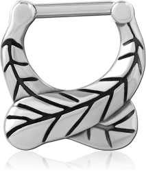 SURGICAL STEEL GRADE 316L HINGED SEPTUM CLICKER