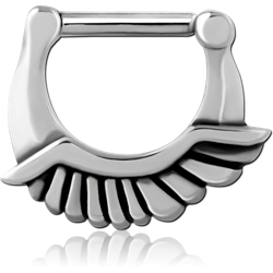 SURGICAL STEEL GRADE 316L HINGED SEPTUM CLICKER