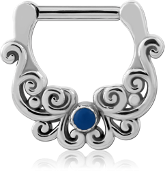 SURGICAL STEEL GRADE 316L HINGED SEPTUM CLICKER