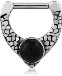 SURGICAL STEEL GRADE 316L HINGED SEPTUM CLICKER