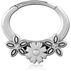 SURGICAL STEEL GRADE 316L HINGED SEPTUM CLICKER