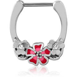 SURGICAL STEEL GRADE 316L HINGED SEPTUM CLICKER