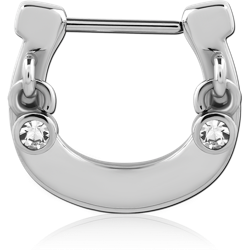 SURGICAL STEEL GRADE 316L HINGED SEPTUM CLICKER